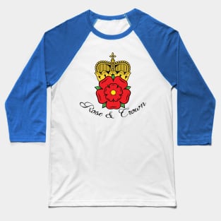 Colourful Rose and Crown Baseball T-Shirt